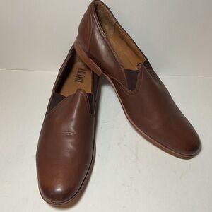 J.D. Fisk Men’s Brown Leather Slip-On Loafers